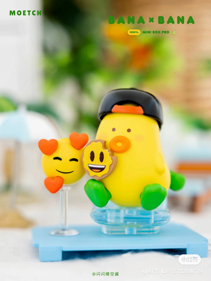 Yellow toy bird from BANA×BANA丨emoji Playground Micro Box Pro Blind Box Series, featuring 12 designs with duplicates.