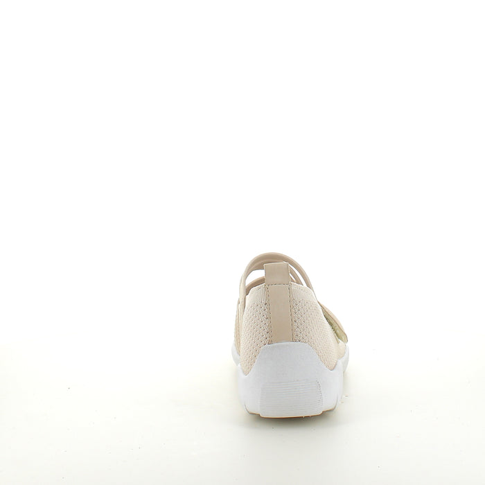 Beige Remonte ballerina med kardborreband