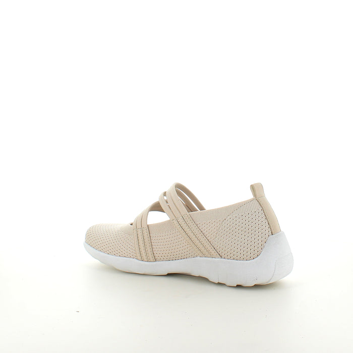 Beige Remonte ballerina med kardborreband