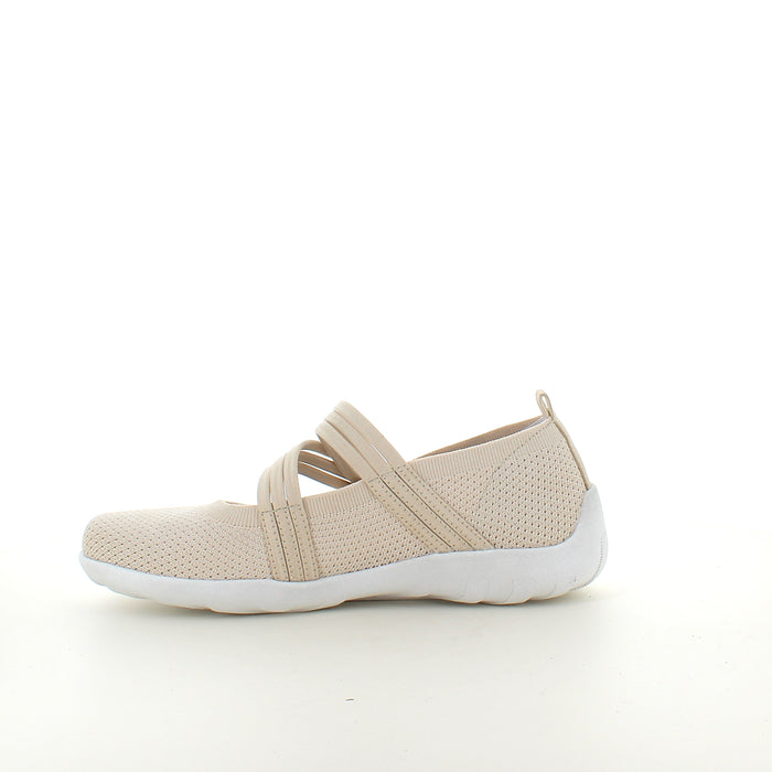 Beige Remonte ballerina med kardborreband