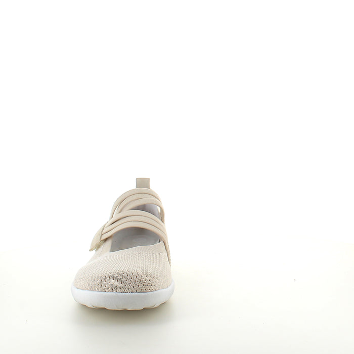 Beige Remonte ballerina med kardborreband