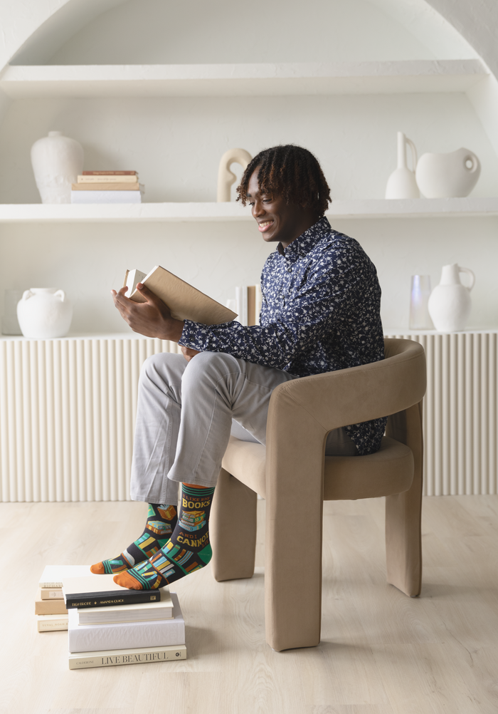 FUN BOOK LOVERS SOCKS FOR MEN - UPTOWN SOX
