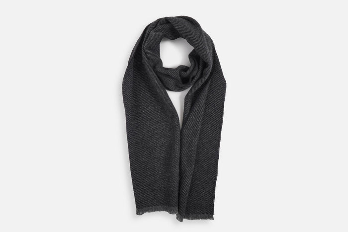 Black Grange Lambswool Scarf - Cushendale Woollen Mills