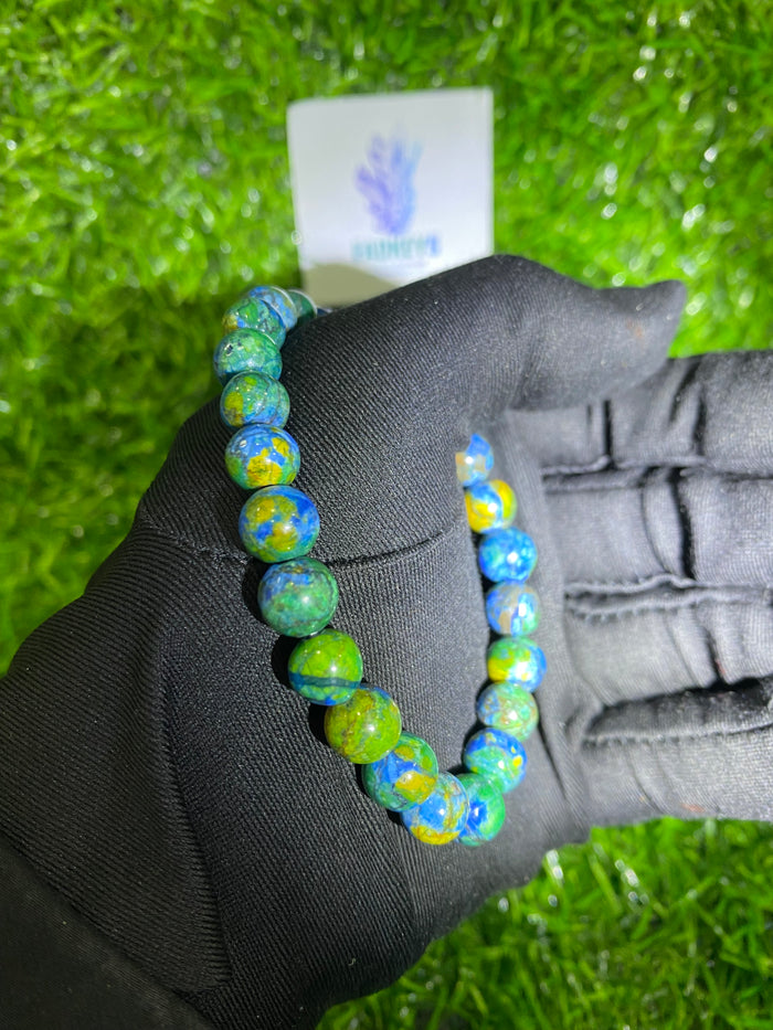 Blue and white stone