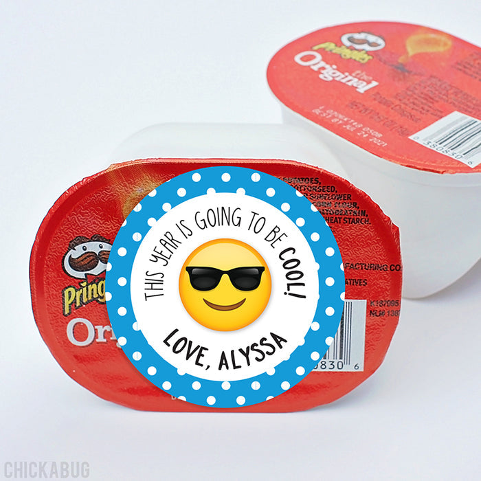 Blue Sunglasses Emoji Back to School Stickers