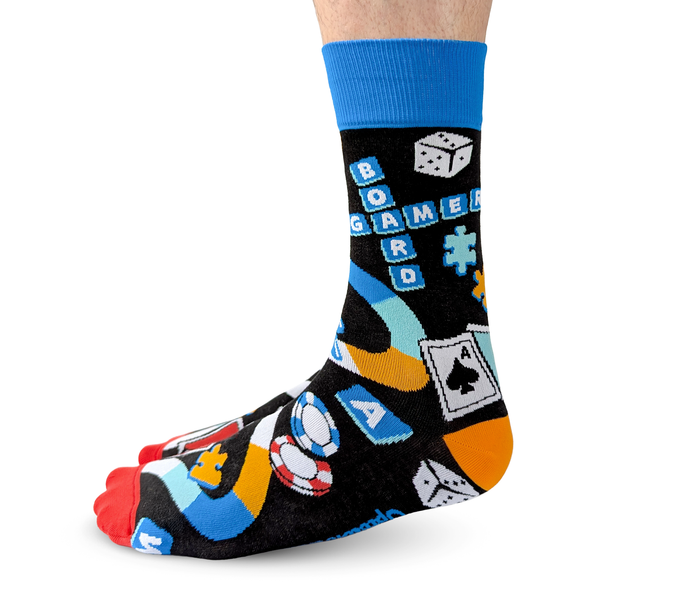 FUN MEN'S NOVELTY CREW BOARD GAMER SOX - UPTOWN SOX