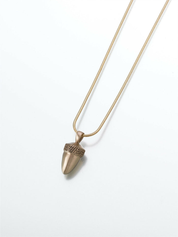 Brass Acorn Memorial Jewelry Pendant Funeral Cremation Urn