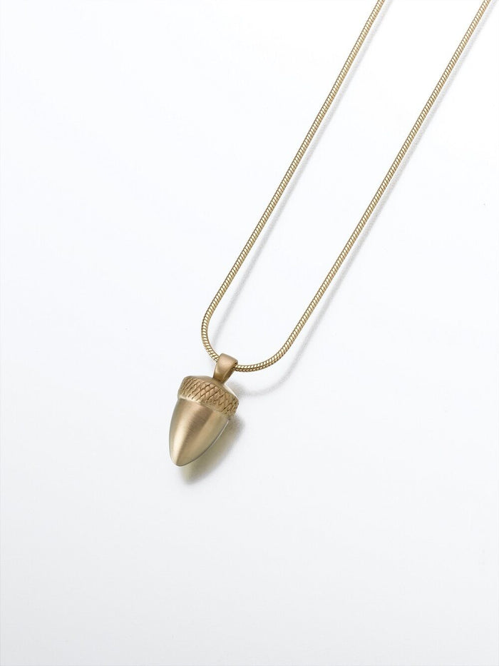 Brass Acorn Memorial Jewelry Pendant Funeral Cremation Urn