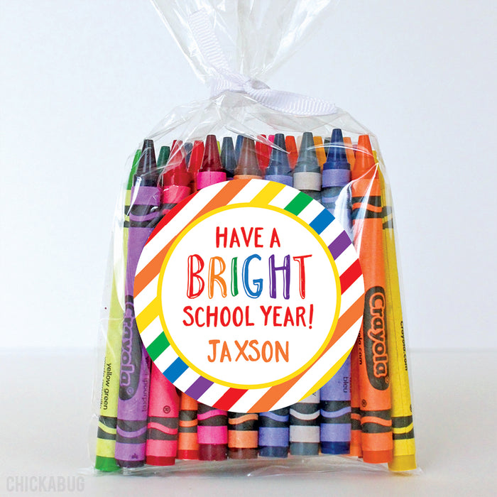 "Bright School Year" Back to School Stickers