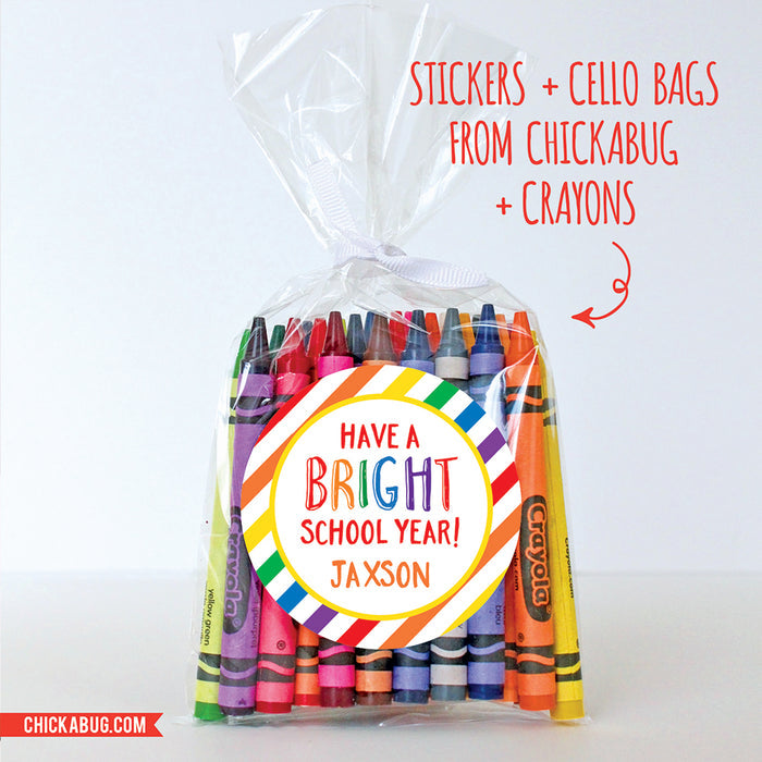"Bright School Year" Back to School Stickers