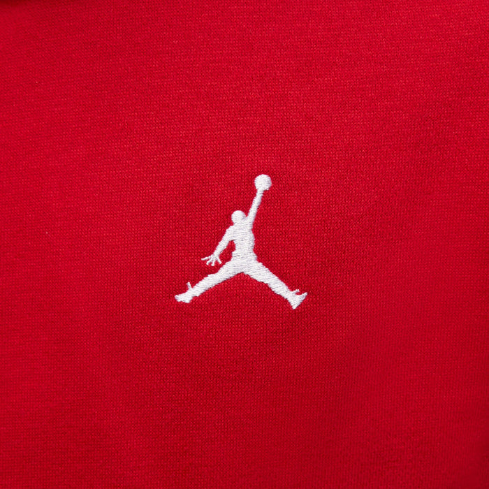 White Jumpman logo on red fleece youth hoodie
