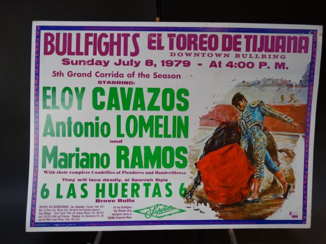 Bullfighting Poster from Mexico Superior Beer