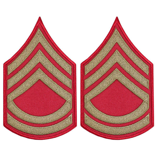 CAP WWII Stripe: Tech Sergeant (Gold on Red)