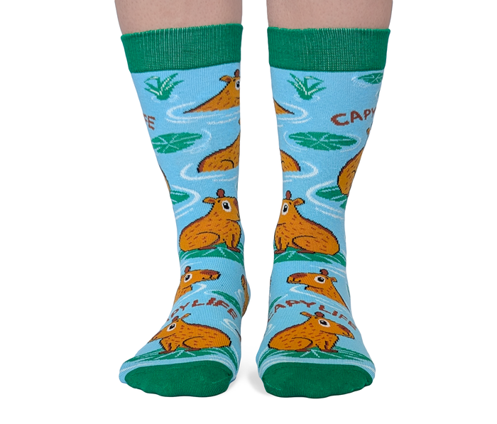 WOMEN'S FUNNY CAPYBARA SOCKS - UPTOWN SOX