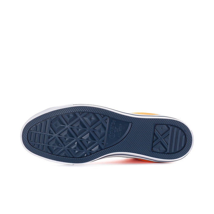 Outsole of men's Chuck Taylor high-top sneakers with dark textured tread