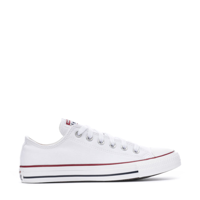 Youth Chuck Taylor All Star low-top sneakers in optical white with red trim
