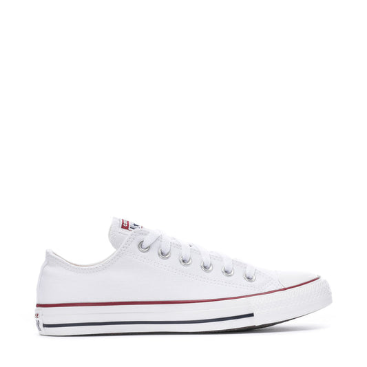 Youth Chuck Taylor All Star low-top sneakers in optical white with red trim