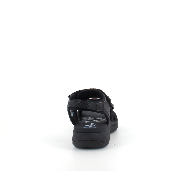 Clarks Cloudsteppers-sandal i svart – lätt och stötdämpande komfort