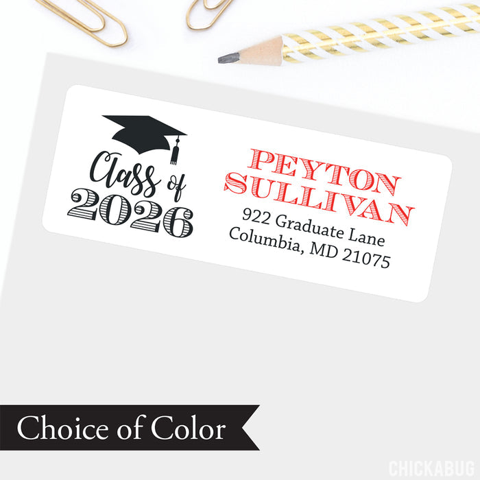 Class of 2026 Address Labels: Choose A Color!