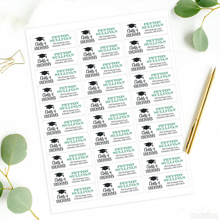 Class of 2026 Address Labels: Choose A Color!