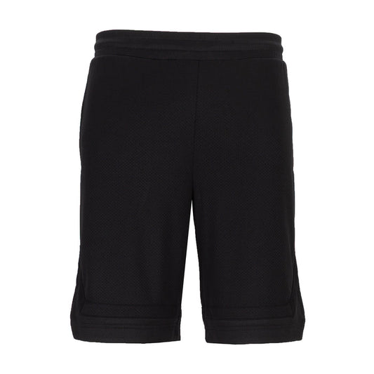 Men's black basketball shorts with elastic waistband and side pockets