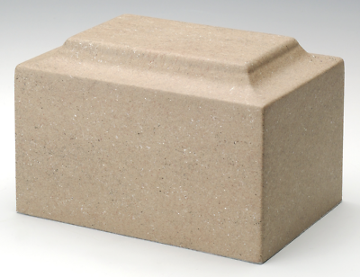 Classic Beige Infant/Child/Pet Funeral Cremation Urn 50 Cubic Inch, TSA Approved