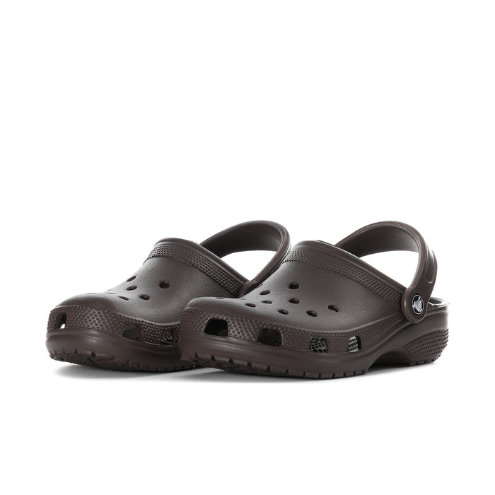 Women's espresso brown clog, closed heel, slingback strap