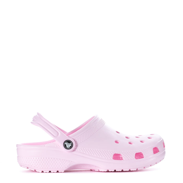 Youth classic clog in light pink with perforations and strap detail