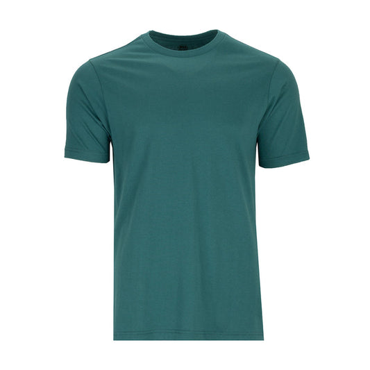 Men's teal crew-neck short-sleeve tee, solid color, relaxed fit