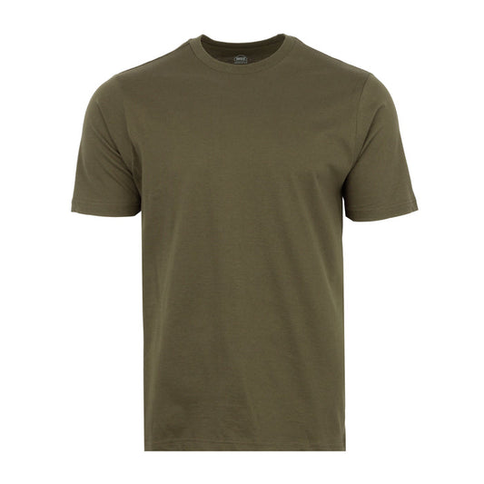 Olive men's crew-neck T-shirt with short sleeves