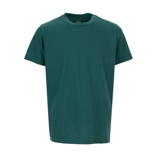 Youth crew-neck T-shirt, dark teal, short sleeves