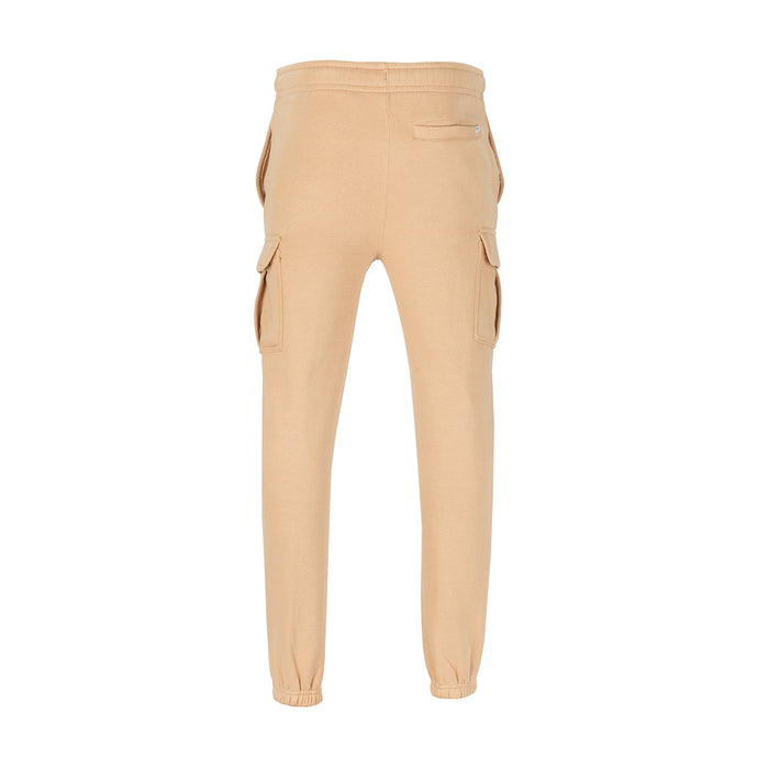 Men's hemp fleece cargo sweatpants with drawstring waist and back cargo pocket