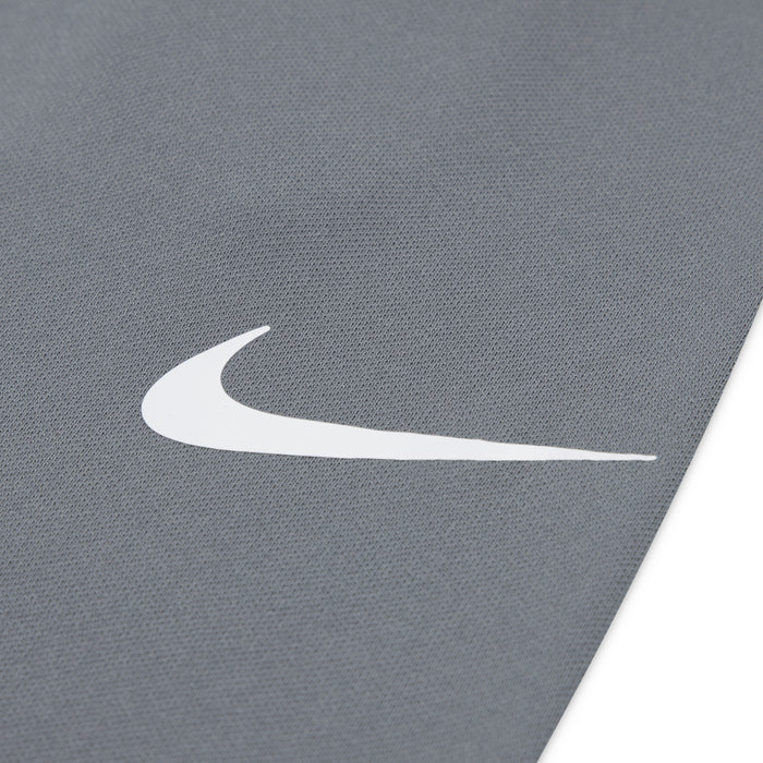 Smoke grey fabric with white Nike swoosh logo
