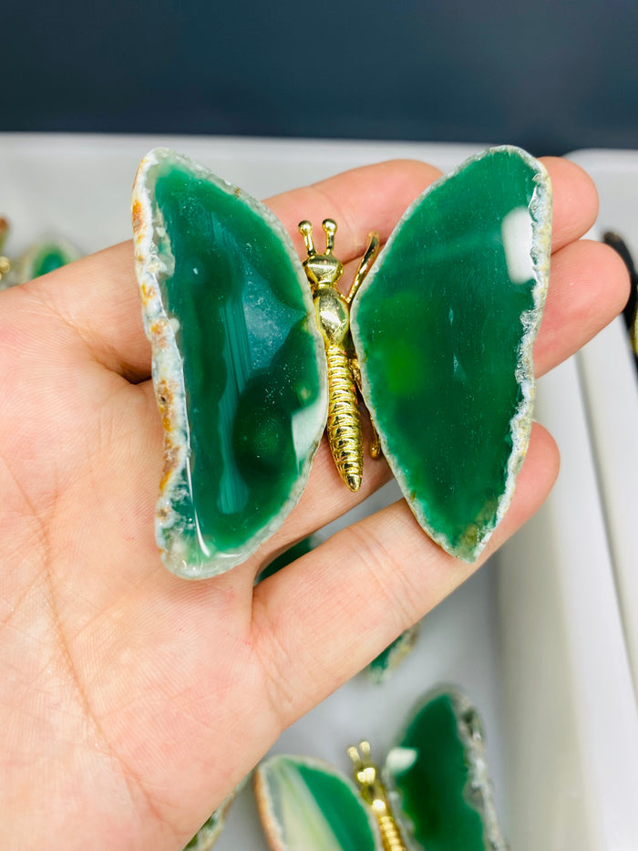 Colored agate butterfly