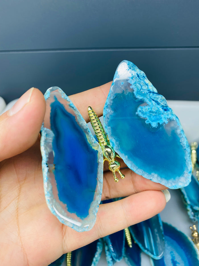 Colored agate butterfly
