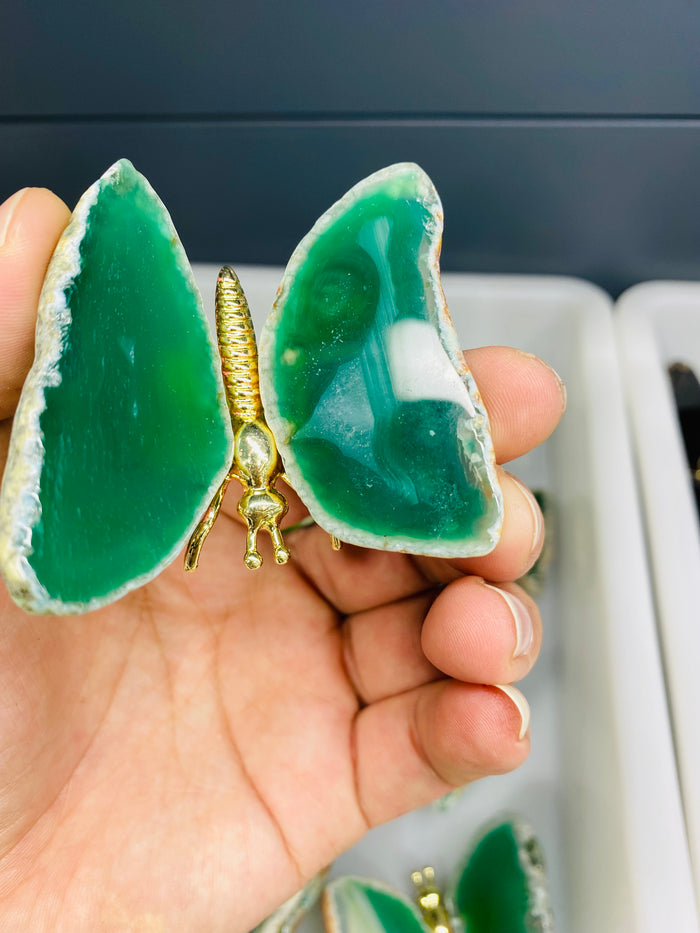 Colored agate butterfly