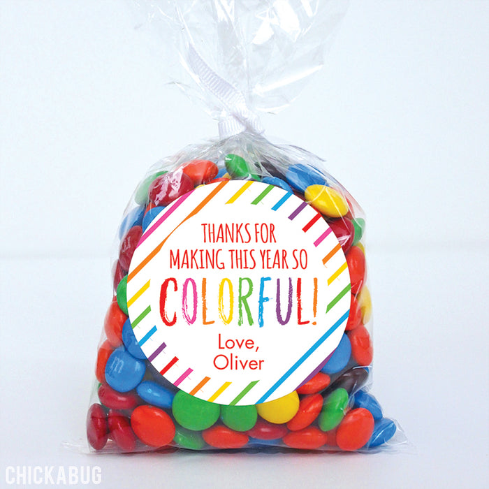 Colorful Teacher Appreciation Stickers