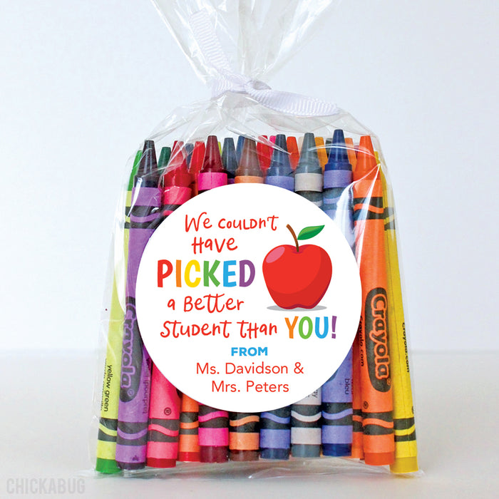 "Couldn't Have Picked a Better Student" Last Day of School Stickers