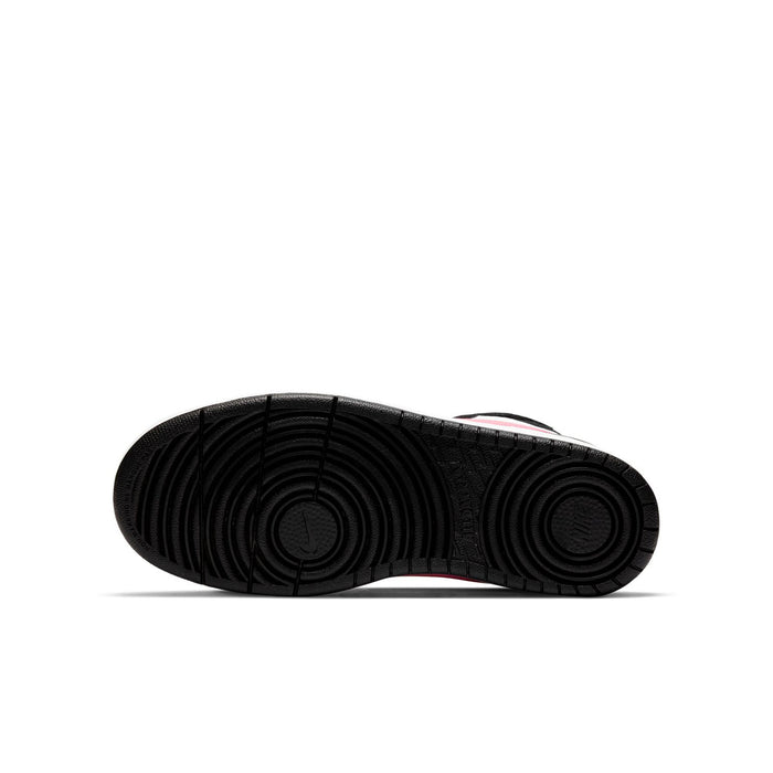 Nike Court Borough Mid 2 youth sneakers outsole view with textured black tread