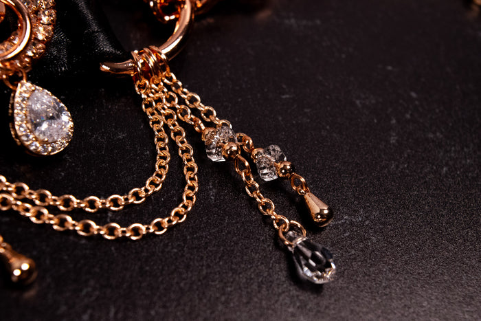 "Crystal Bond" - Black Luxury Martingale Collar