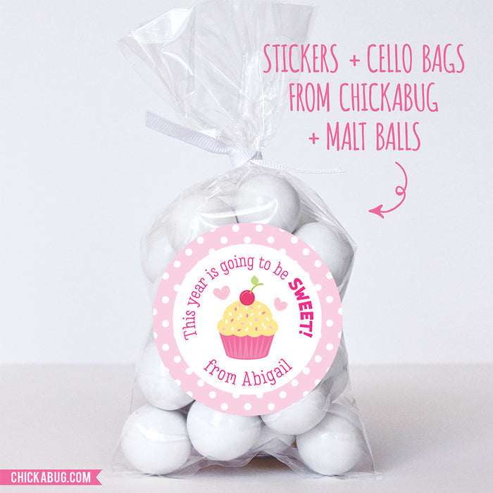 Cupcake Back to School Stickers