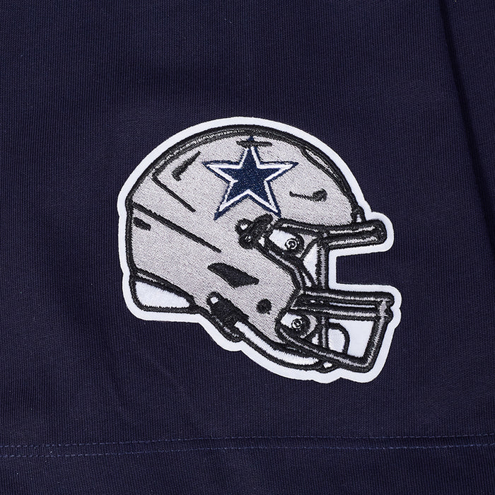 Midnight-blue T-shirt close-up of football helmet Cowboys emblem