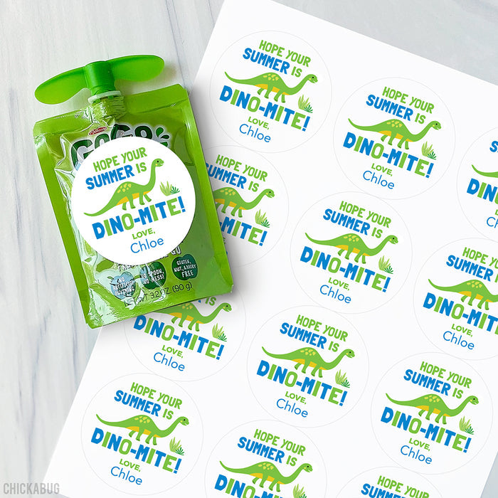 Dinosaur Last Day of School Stickers