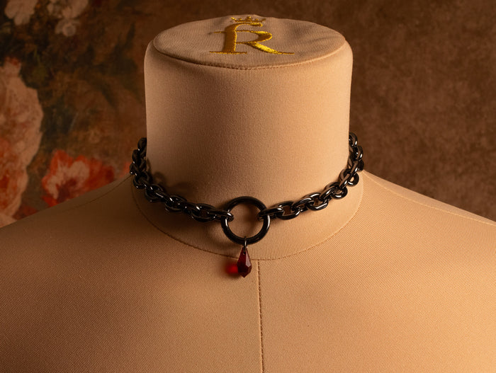 Discreet Day Collar - Droplet O-link Chain Choker
