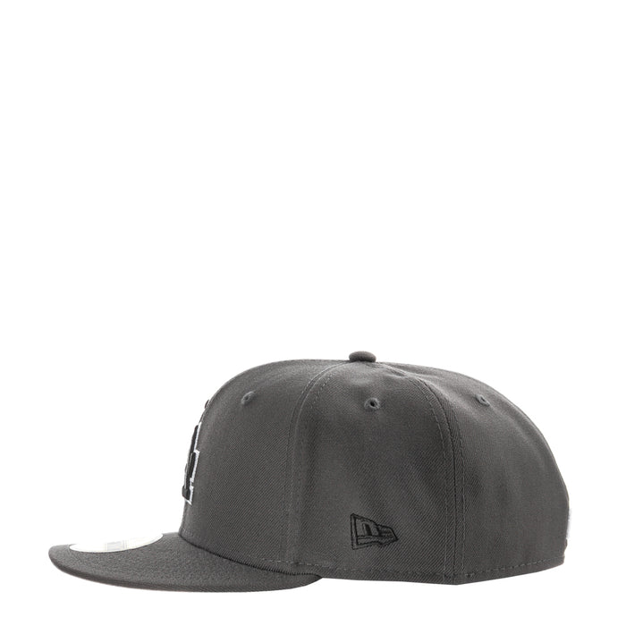 Dark graphite baseball cap with small side logo near brim