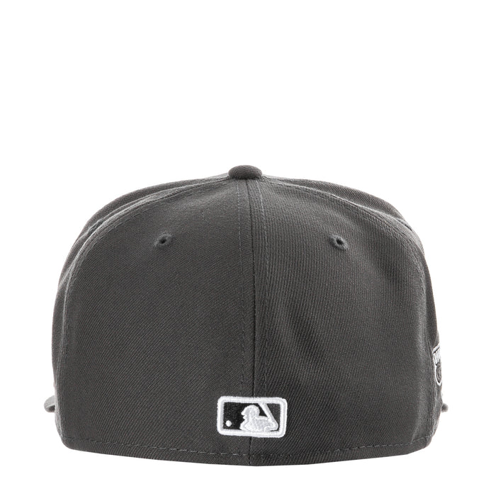 Dark graphite baseball cap with MLB logo patch on back panel