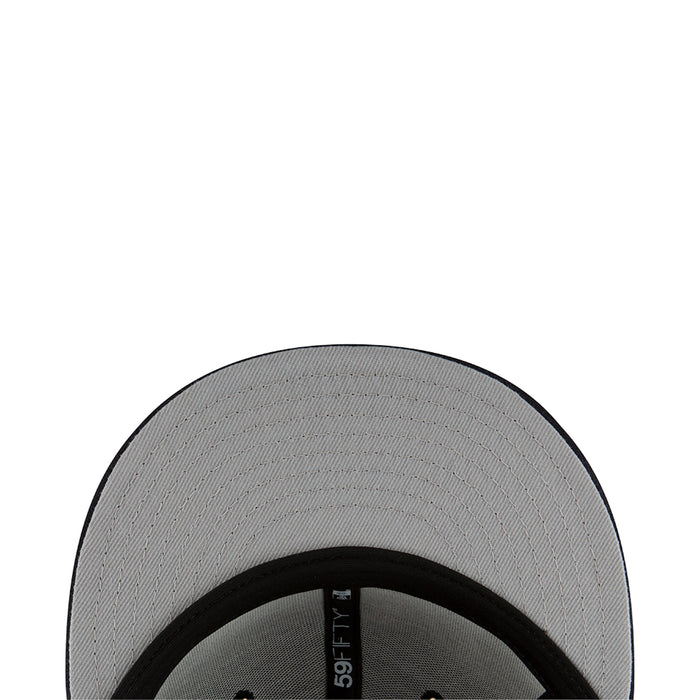 Baseball cap inner brim with gray mesh and 5950 tag