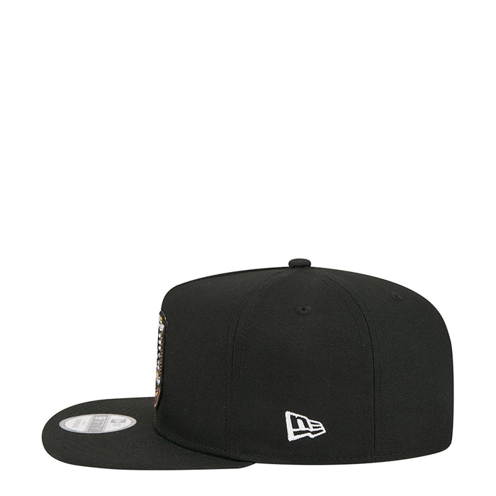 Black baseball cap with New Era logo on the side