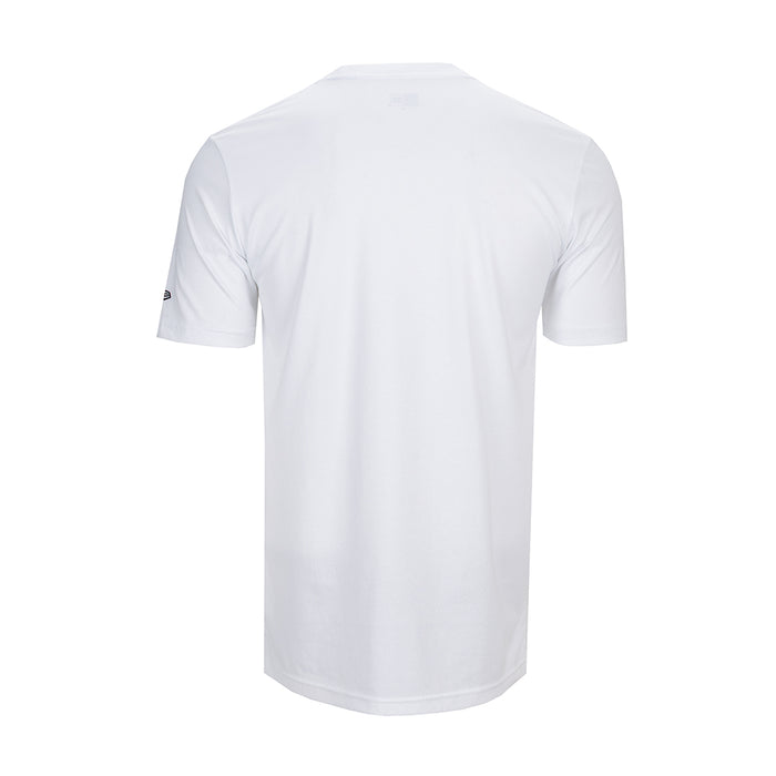 Women's white crew neck T-shirt, plain back