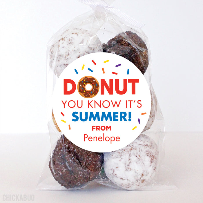 Donut Last Day of School Stickers
